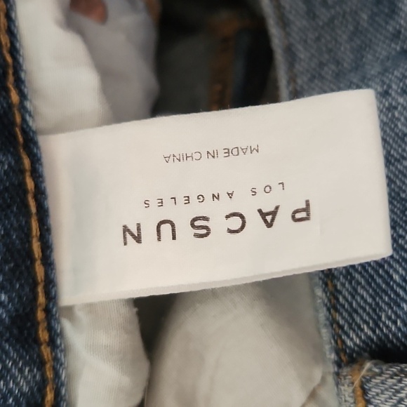 PACSUN  Ultra High Rise Slim Distressed Button Fly Jean 23 - Picture 10 of 12